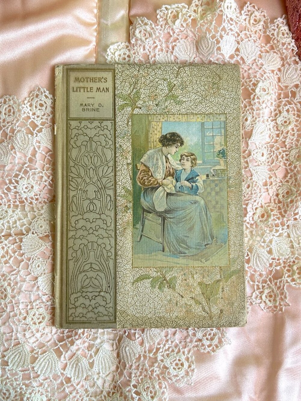 Antique 1906 Children's Book Mother's Little Man, Mary D Brine, Victorian Illust